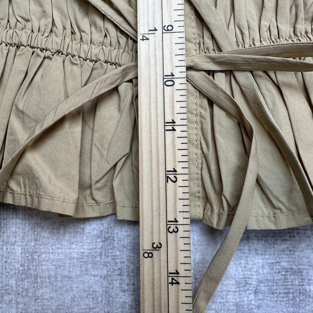 LOFT Tan Ruffled Tank Top Medium - Picture 6 of 8